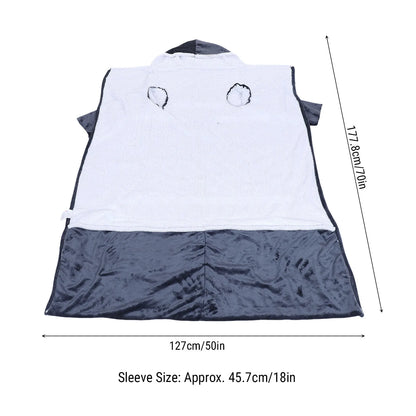 Heated Blanket with Sleeves Hood and Foot Pocket Flannel 10 Heating Levels Electric Wearable Blanket with 3 Time Settings