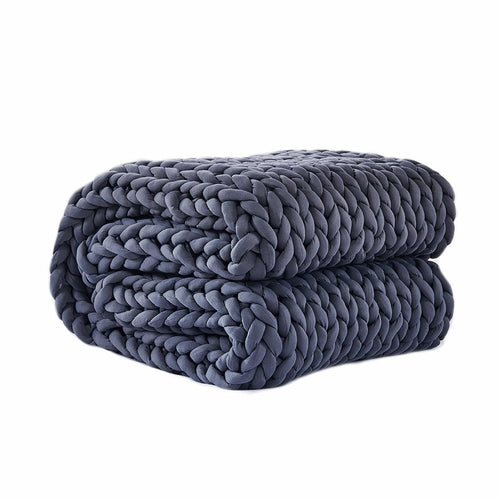 DreamZ Knitted Weighted Blanket Chunky Bulky Knit Throw Blanket 6.5KG