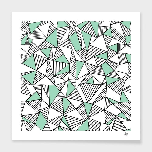 Ab Lines With Mint Blocks  Cushion/Pillow